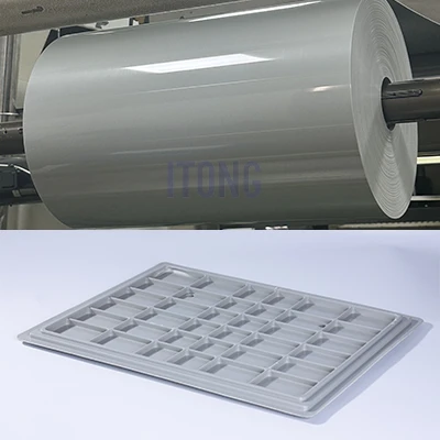 Lembaran Plastik Thermoforming Abu-abu Normal PS